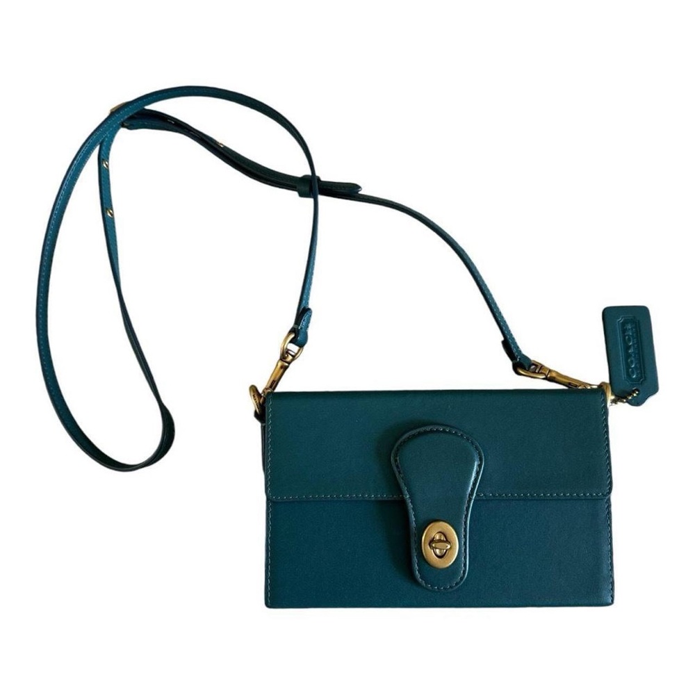 Elegant Teal Leather Crossbody Bag